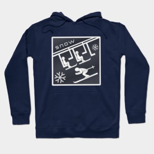 雪 Snow - Kanji Logo - Silver / Midnight Hoodie